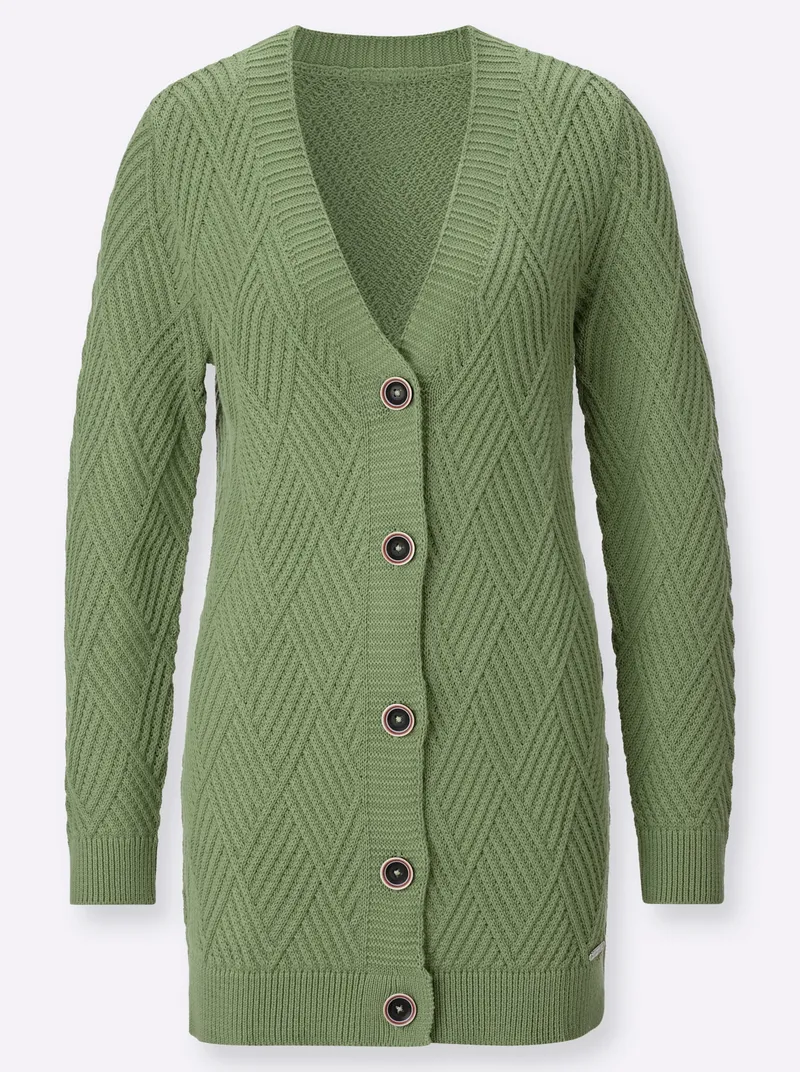Witt Longstrickjacke, Eucalyptus, – Produktbild 1 von 2