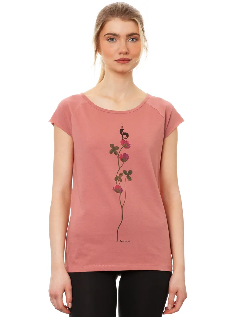 FellHerz Glücksklee Cap Sleeve dusty rose - XS – Produktbild 1 von 1
