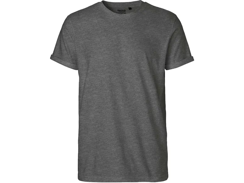 Neutral Neutral Bio-Herren-T-Shirt mit Roll-Up-Ärmeln, dark heather, Gr. XL – Produktbild 1 von 1