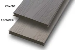 woodstore24 WPC CoEx Bi-Colour Massivdiele 20 x 143 mm in eisengrau-cement, Länge: 4,20 m / Sichtseite cement – Produktbild 1 von 1
