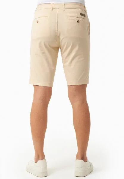 ORGANICATION ORGANICATION Slim-Fit Chino-Shorts aus Bio-Baumwolle, Beige, – Produktbild 4 von 4
