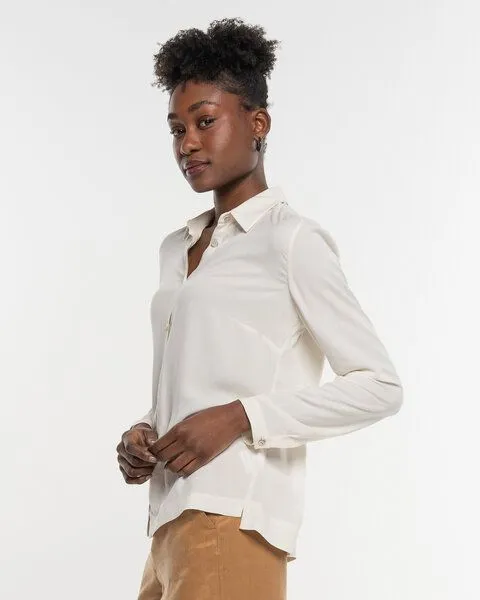 Alma & Lovis Alma & Lovis Elegante Bluse aus fließendem EcoVero | Hemdbluse, Floral white (weiss), – Produktbild 3 von 4