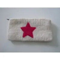 short'n'pietz short'n'pietz handgefilzte Federtasche oder Federmäppchen mit Reißverschluß, Weiß, – Produktbild 1 von 1