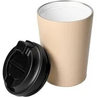 elasto elasto Keramikbeschichteter Kaffeebecher 360 ml - Coffee to go Becher aus Edelstahl, Beige, – Produktbild 1 von 1