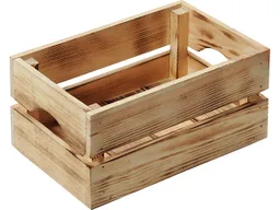 Kesper KESPER Dekokiste aus Kiefernholz geflammt, mit Griffen, 30 x 20 x 15 cm – Produktbild 1 von 1