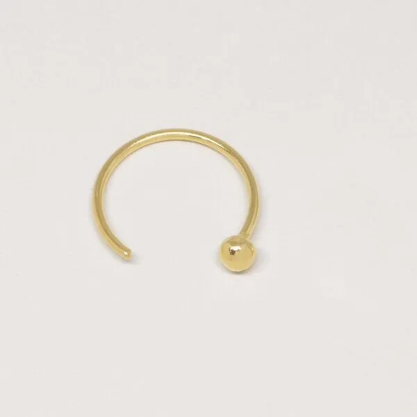 fejn jewelry fejn jewelry Creole 'open hoop', Gold, – Produktbild 4 von 5