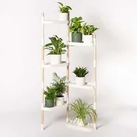 CitySens CitySens Blumenregal mit 6 Ablagen und luftreinigenden Pflanzen., Weiss, – Produktbild 1 von 1