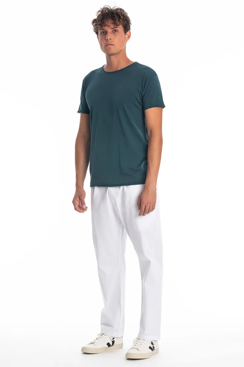 RAVENS VIEW IBIZA RAVENS VIEW IBIZA Herren vegan T-Shirt Runder Wilder Ausschnitt Ozeanblau, Teal, – Produktbild 1 von 2