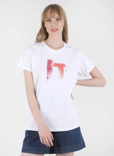 ORGANICATION ORGANICATION T-Shirt aus Bio-Baumwolle mit Print, Weiß(white), – Produktbild 1 von 4