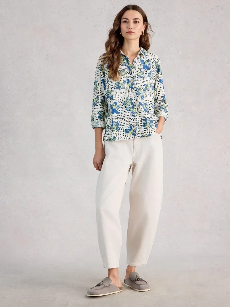 White Stuff Bluse Sophie aus Bio-Baumwolle - 38, Elfenbein print, – Produktbild 2 von 4