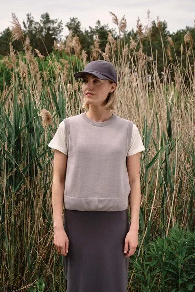 Givn Berlin Givn Berlin Damen Strickpullunder aus Bio-Baumwolle "Amber", Light grey, – Produktbild 4 von 4