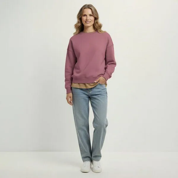 YTWOO YTWOO Damen Basic Sweatshirt, Antique rose, – Produktbild 1 von 3