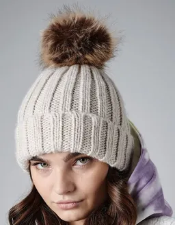 Beechfield Beechfield Bommelmütze Damen Wintermütze Mütze Strickmütze Abnehmbarer Bommel – Produktbild 1 von 1