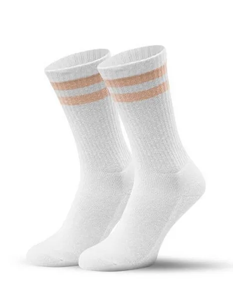 MR. SOCKS MR. SOCKS Tennissocken zweifarbig von der Marke MR.SOCKS, Weiss/peach, – Produktbild 1 von 1