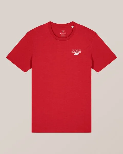 THE FACE OF ELEMENTS THE FACE OF ELEMENTS Airy - Regular Fit T-Shirt aus 100% Bio-Baumwolle, Signal red (rot), – Produktbild 4 von 4
