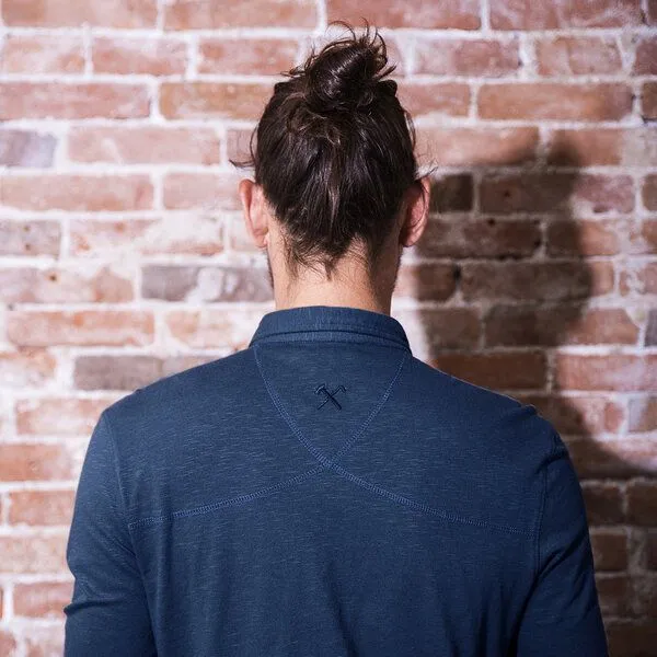 The Driftwood Tales The Driftwood Tales Club&Axe Slub Jersey Hemd, Navy, – Produktbild 1 von 4