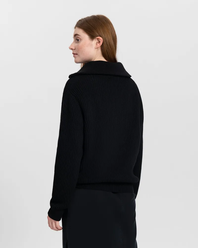 Kuyichi Kuyichi Damen vegan Strickpullover Kayla Tiefschwarz, Schwarz, – Produktbild 1 von 2