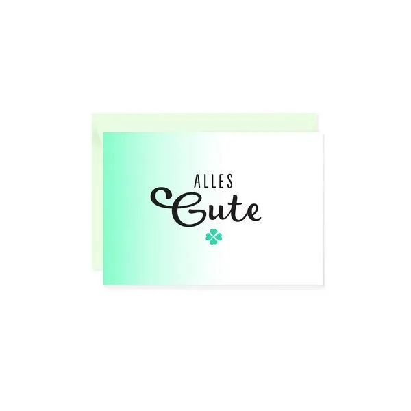 Bow & Hummingbird Bow & Hummingbird Mini-Grußkarte Alles Gute – Produktbild 1 von 2