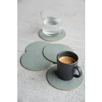 Clarissakork Clarissakork 6er Set Glasuntersetzer aus Kork, Salbei, – Produktbild 1 von 1