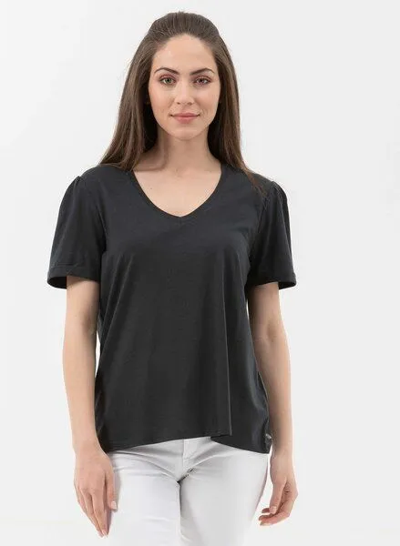 ORGANICATION ORGANICATION T-Shirt aus Tencel- Bio-Baumwolle-Mix, Onyx, – Produktbild 1 von 4