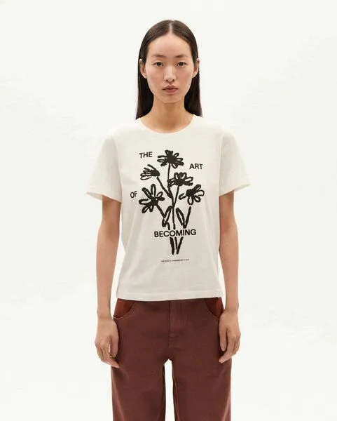 thinking mu thinking mu reguläres T-shirt - Becoming-IDA- aus Bio-Baumwolle, Weiss, – Produktbild 1 von 3