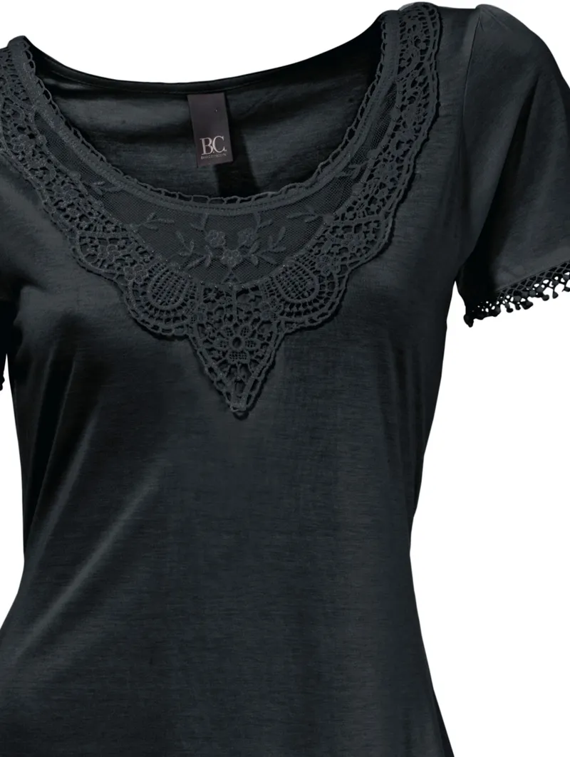 heine Longshirt schwarz, Schwarz, – Produktbild 1 von 2