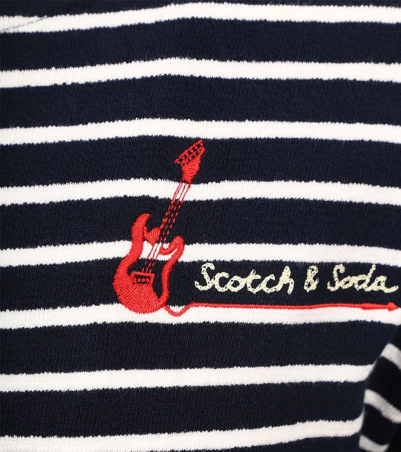 Scotch and Soda Scotch and Soda Pullover Bandana Dunkelblau Gestreift, Dunkelblau, – Produktbild 3 von 4