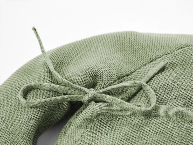 HANS NATUR Baby und Kinder Jacke zum Wickeln Strick-Qualität Bio-Baumwolle matcha Gr. 74/80, Grün, – Produktbild 2 von 2