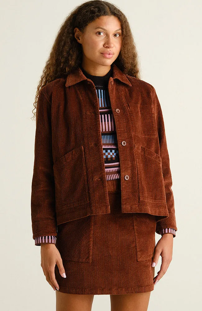Dedicated DEDICATED Damen vegan Jacke Stiby Cord Cappuccino, Braun, – Produktbild 1 von 2
