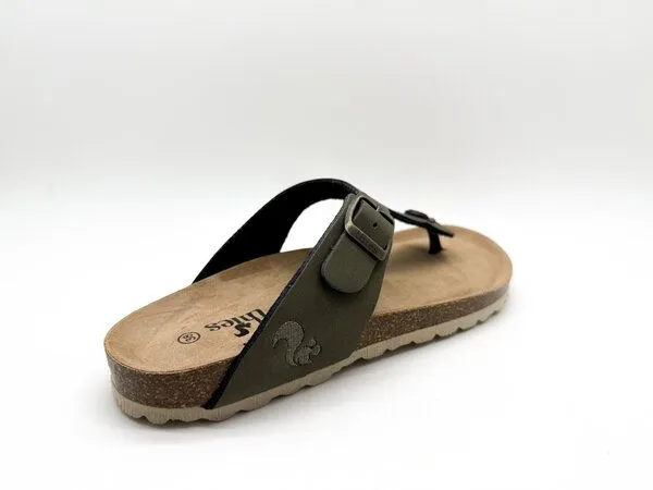 thies Vegane thies ® Eco Bio Thong Sandale aus rec. PET mit Kork-Tieffussbett, Seaweed, – Produktbild 4 von 4