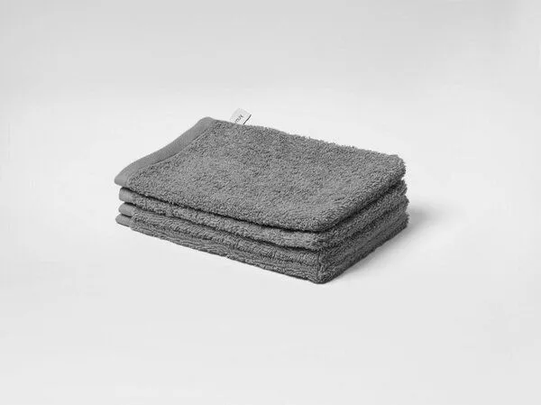 Yumeko Waschlappen Terry 15x22 - 4 Stk. Yumeko aus Bio-Baumwolle, Dark grey, – Produktbild 1 von 3