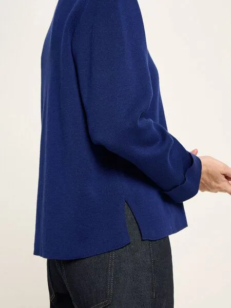 LANIUS LANIUS Pullover in Punto Milano, Purple blue, – Produktbild 4 von 4