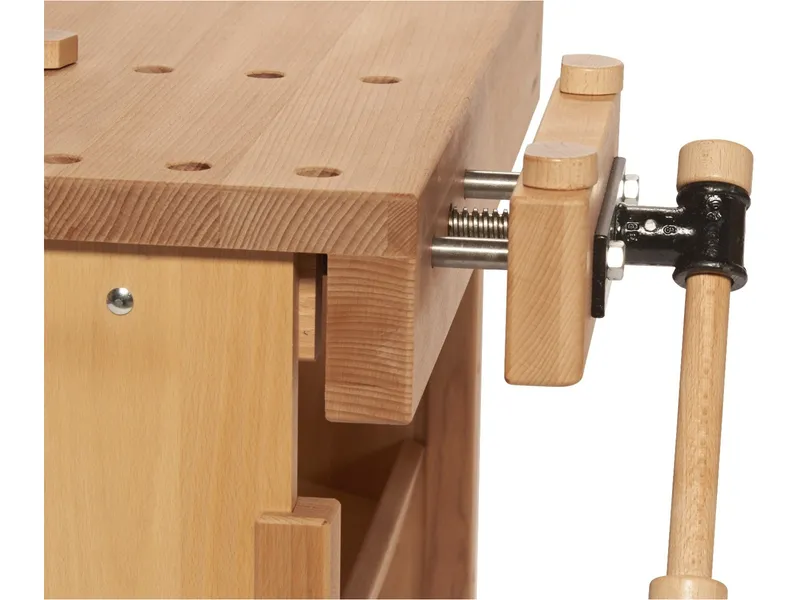 Nic natürlich spielen Nic natürlich spielen Kinder Werkbank aus massivem Buchenholz, geölt 79 x 46 x 60 cm, Natur, – Produktbild 2 von 2