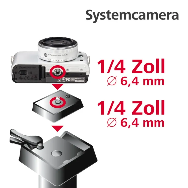 Hama Hama Stativ-Kameraplatte für Traveller Premium 144/146 – Produktbild 3 von 3