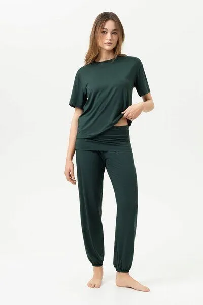 Soulwear Soulwear Yogahose | Umschlagbund | Comfy Flex, Mystic jade, – Produktbild 1 von 3