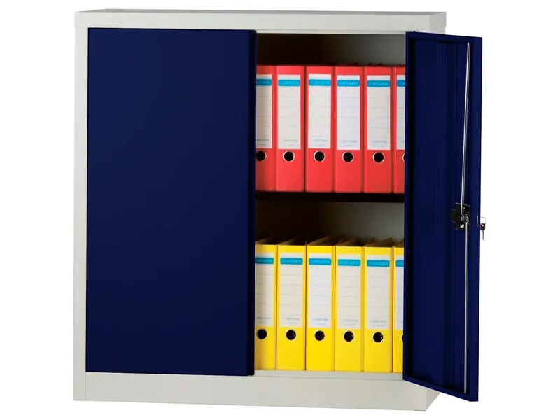 Bisley Bisley Flügeltürensch. "UNIVERSAL" 2OH, Breite 91,4 cm lichtgrau/oxfordblau – Produktbild 1 von 1