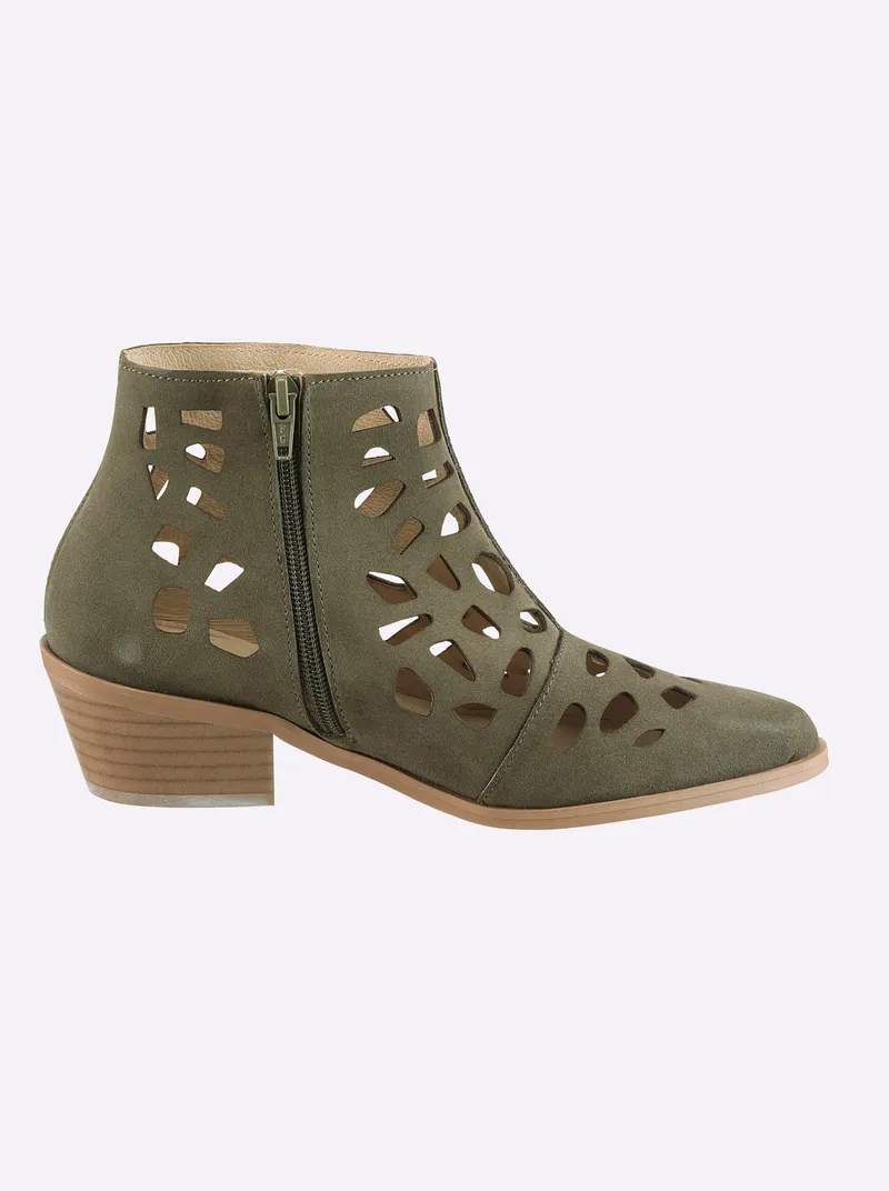 heine Kurzstiefelette, Khaki, – Produktbild 3 von 3