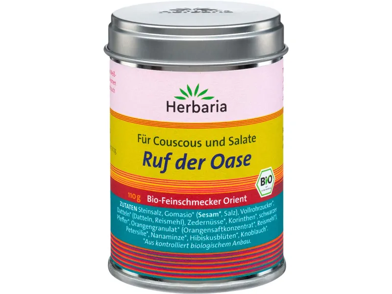 Herbaria Herbaria Bio-Gewürzmischung 'Ruf der Oase' für Couscous und Salate, 110 g – Produktbild 1 von 1