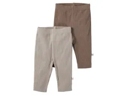 HANS NATUR Baby und Kinder Leggings Bio-Baumwolle 2er Set beige-braun Gr. 62/68 – Produktbild 1 von 1