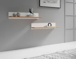 OTTO home Wandregal Ribe,2er Set,teilmassiv mit massiver Ablagefläche, Breite: je 90 cm, Set 2-tlg., Ablageflächen in Massivholz – Produktbild 1 von 1