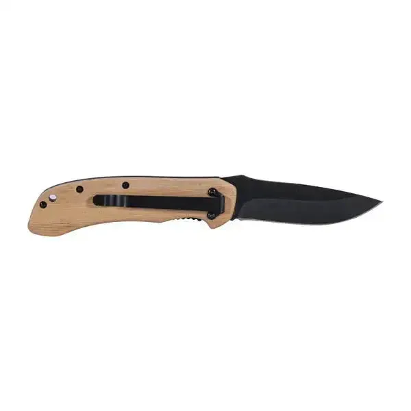 KH-Security KH-Security Taschenmesser Bambus holz schwarz, Default title, – Produktbild 2 von 2
