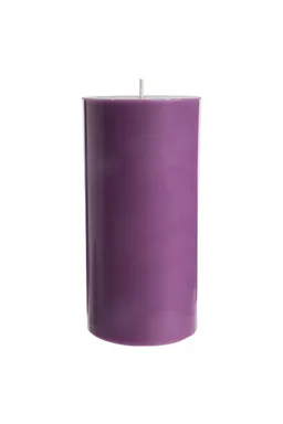 Tranquillo Handgearbeitete Stumpenkerze GLUMI violet, Ø 7,5 x 15 cm - violett – Produktbild 1 von 1