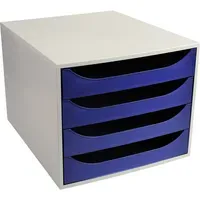 Exacompta Exacompta Schubladenbox Ecobox "Office", DIN A4+, 4 Schubladen, nachtblau – Produktbild 3 von 3