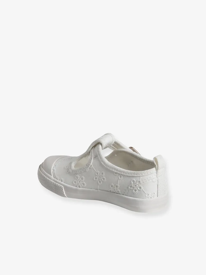 Vertbaudet Vertbaudet Baby Stoff-Sandalen, Wollweiß, – Produktbild 3 von 4