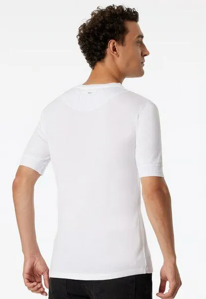 Schiesser Schiesser Shirt kurzarm weiß | Doppelripp | Revival Karl-Heinz, Weiss, – Produktbild 2 von 4