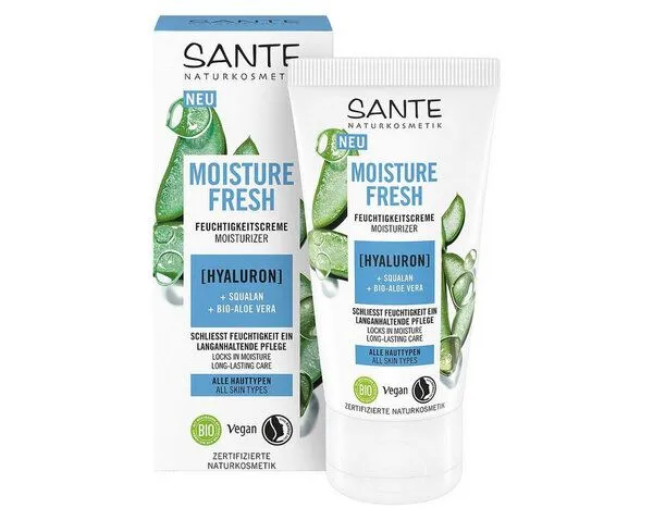 Sante Sante Moisture Fresh Feuchtigkeitscreme mit Hyaluron, Squalan & Bio-Aloe Vera – Produktbild 2 von 2