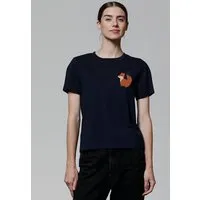 watapparel watapparel T-Shirt Frauen Cute Fox, French navy, – Produktbild 1 von 1