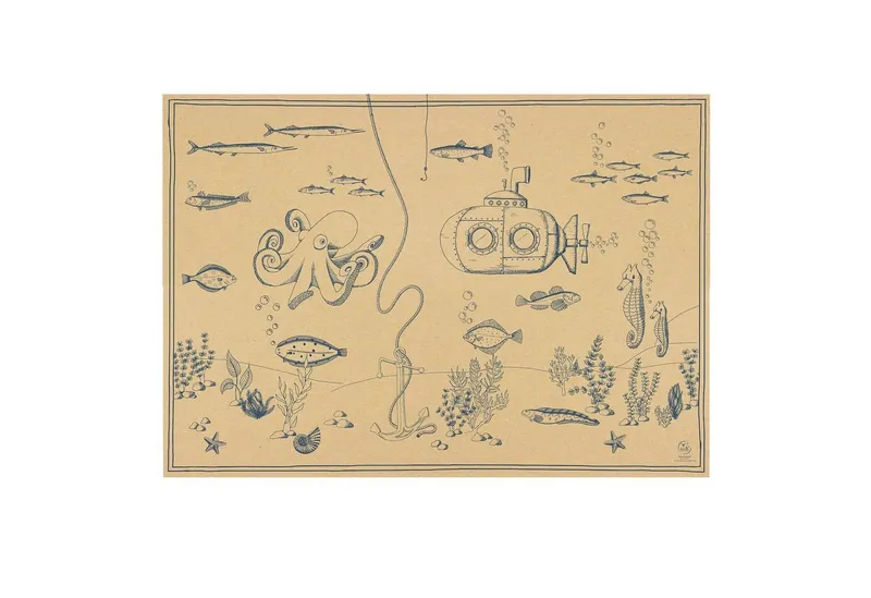 Bow & Hummingbird Bow & Hummingbird Geschenkpapier/Poster Unterwasserwelt – Produktbild 1 von 8