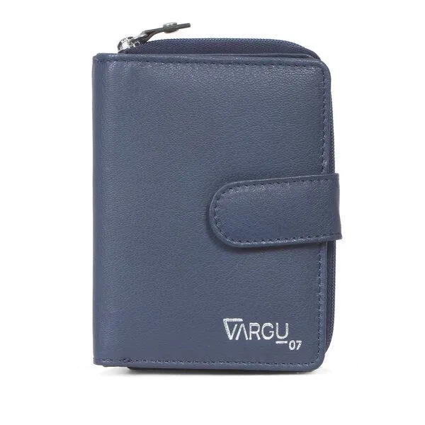 Vargu Vargu Echtleder Geldbörse VINEM 3, Navy, – Produktbild 1 von 4