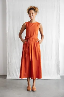 Jyoti - Fair Works Jyoti - Fair Works Bio-Baumwoll Kleid Khushi Terracotta – Produktbild 1 von 1